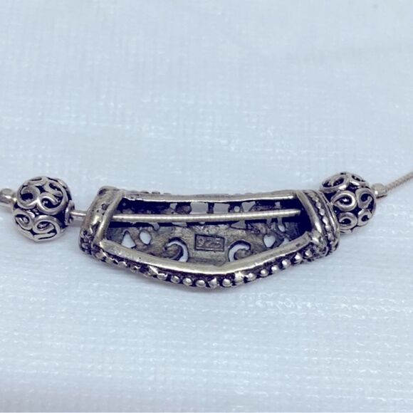 925 Sterling Silver Necklace Vintage Dainty Chain 15” Gorgeous - Picture 4 of 6